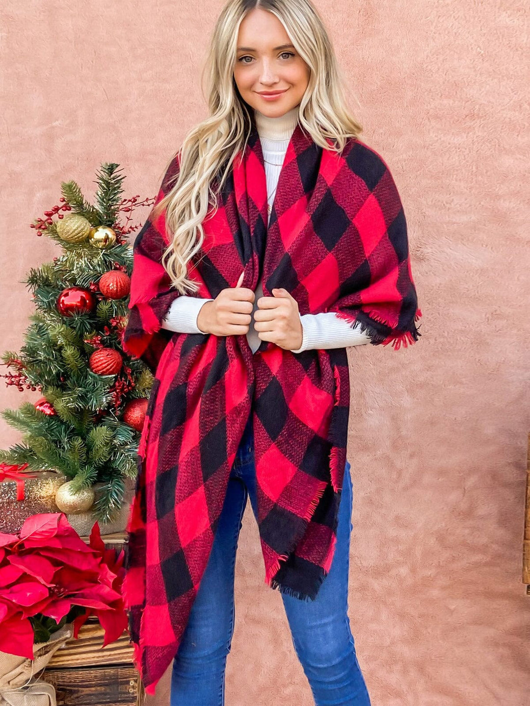 FASHION PLAID MULTI PURPOSE SCARVES SHAWL