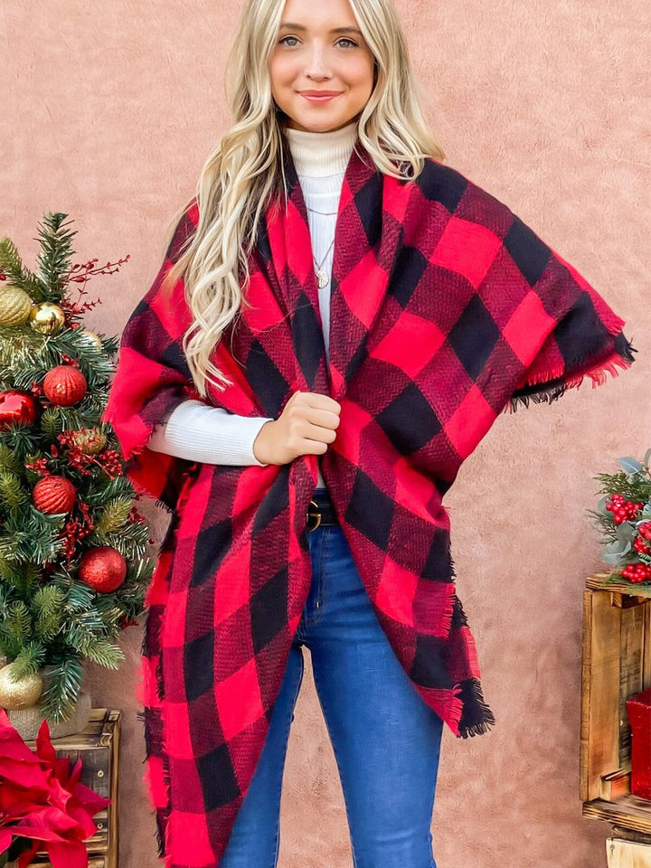 FASHION PLAID MULTI PURPOSE SCARVES SHAWL