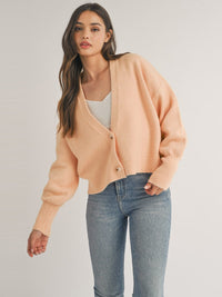 WOMEN'S LONG SLEEVE BUTTON UP CARDIGAN SWEATER