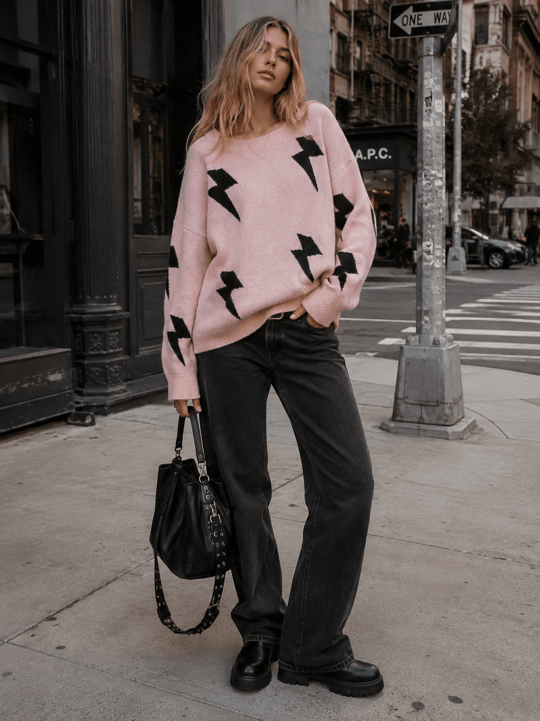 WOMEN'S LONG SLEEVE OVERSIZED PULLOVER SWEATER