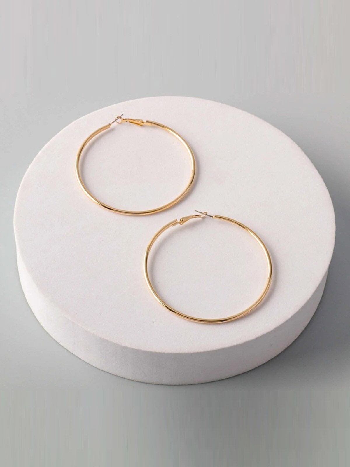 FASHION STAINLESS STEEL GOLD & SILVER HOOPS EARRINGS