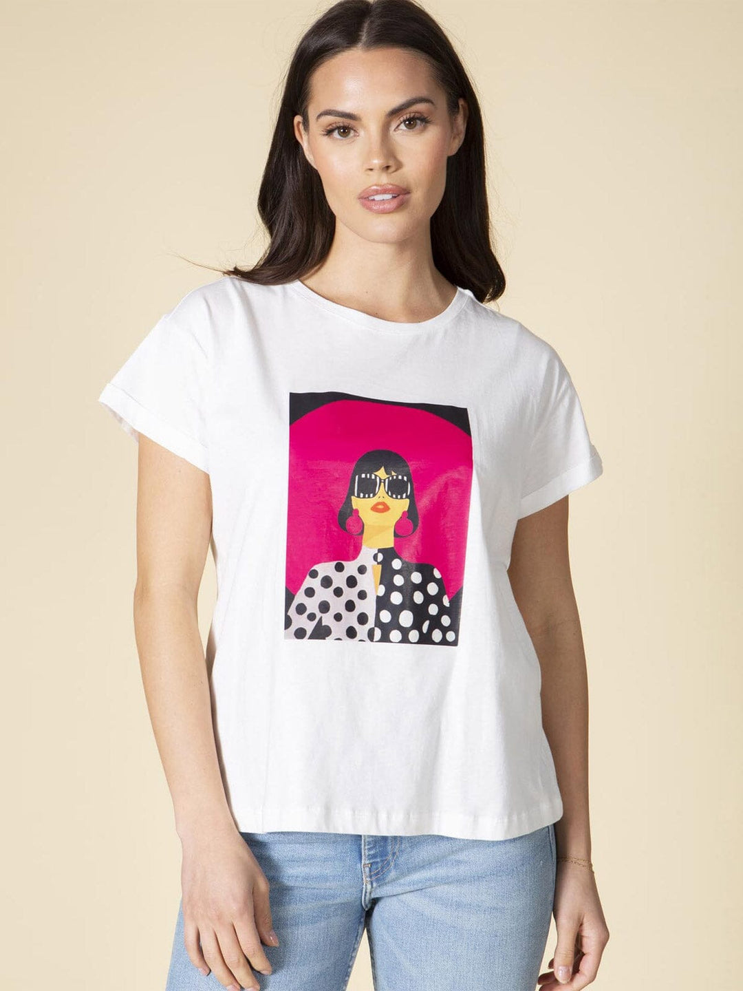 WOMEN'S SHORT SLEEVE GRAPHIC BASIC T-SHIRT