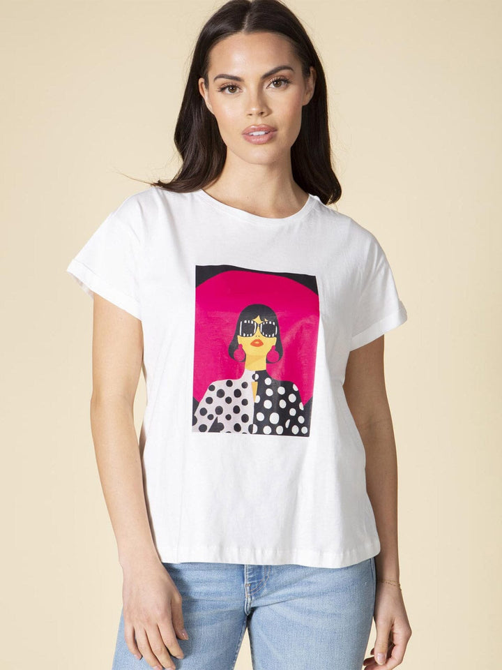 WOMEN'S SHORT SLEEVE GRAPHIC BASIC T-SHIRT