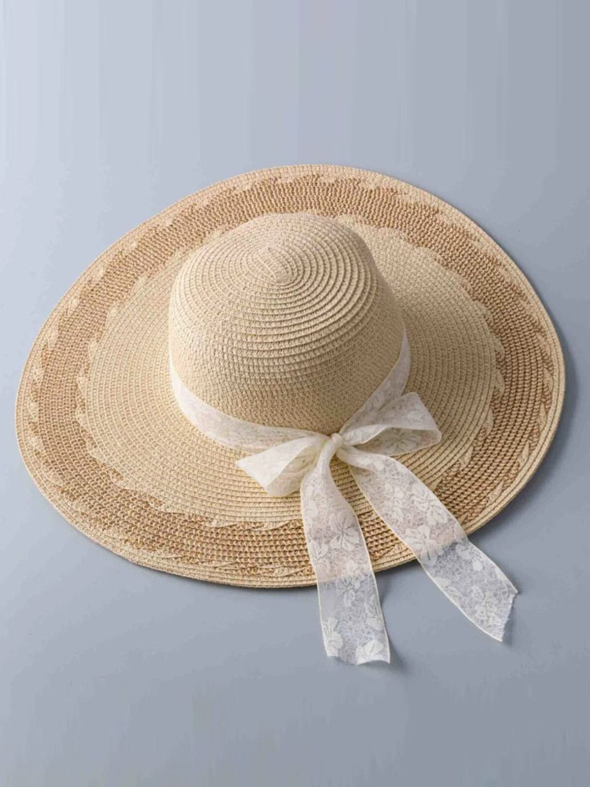 FASHION LACE BOW SUN HATS