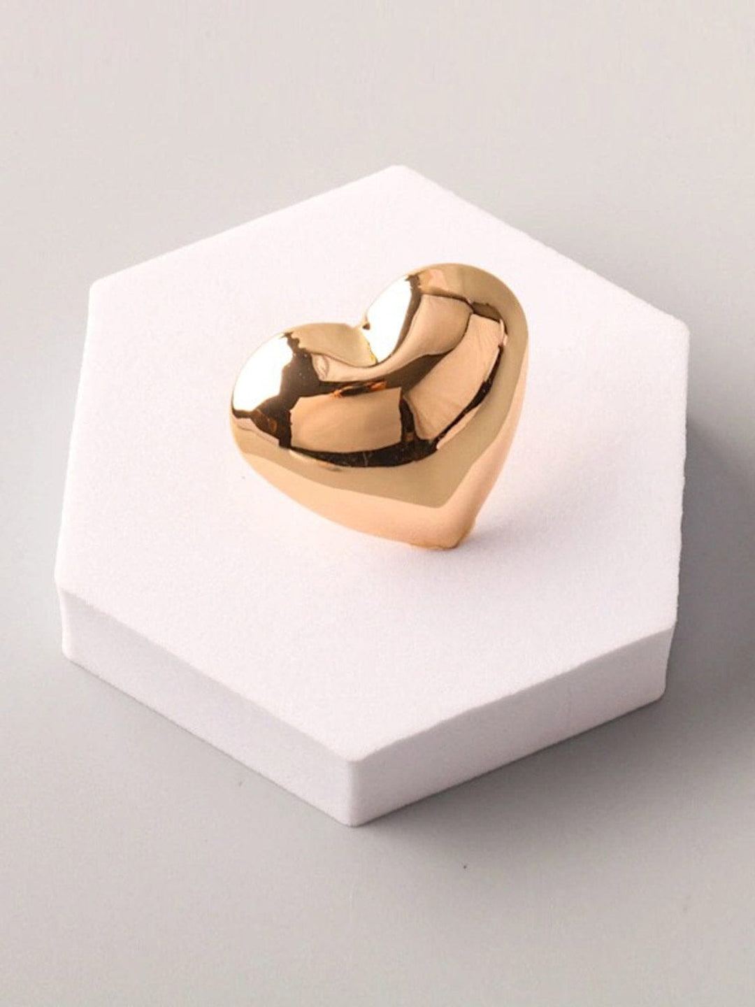 FASHION GOLD & SILVER HEART RINGS