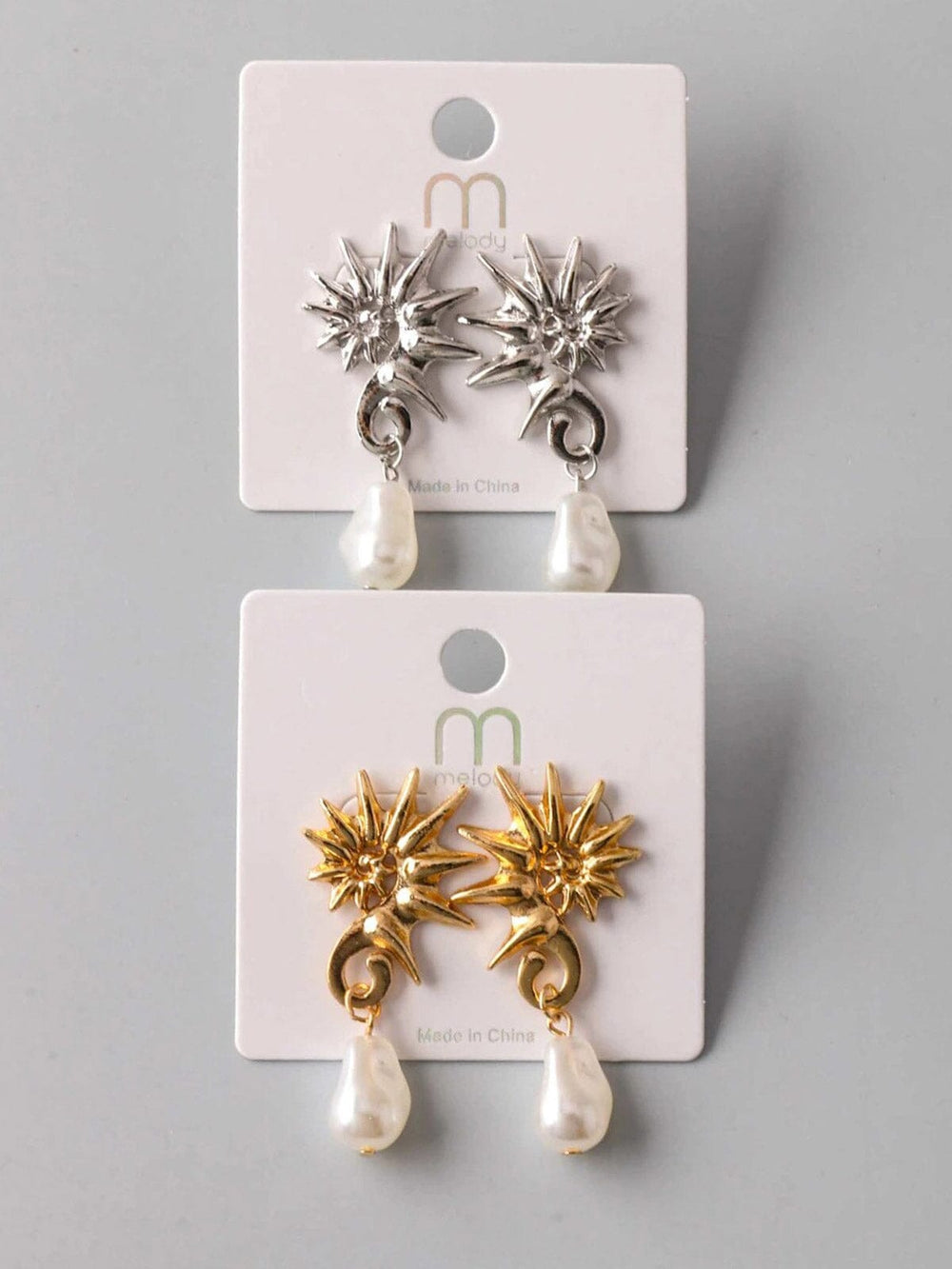 FASHION GOLD & SILVER EARRINGS