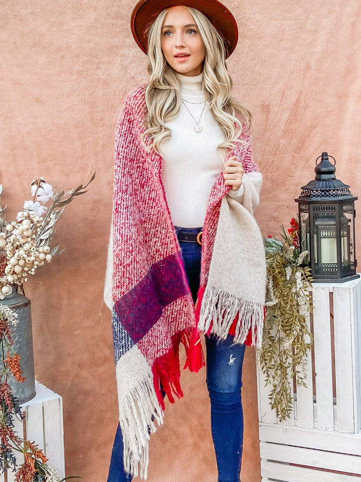 FASHION PLAID MULTI PURPOSE SCARVES SHAWL