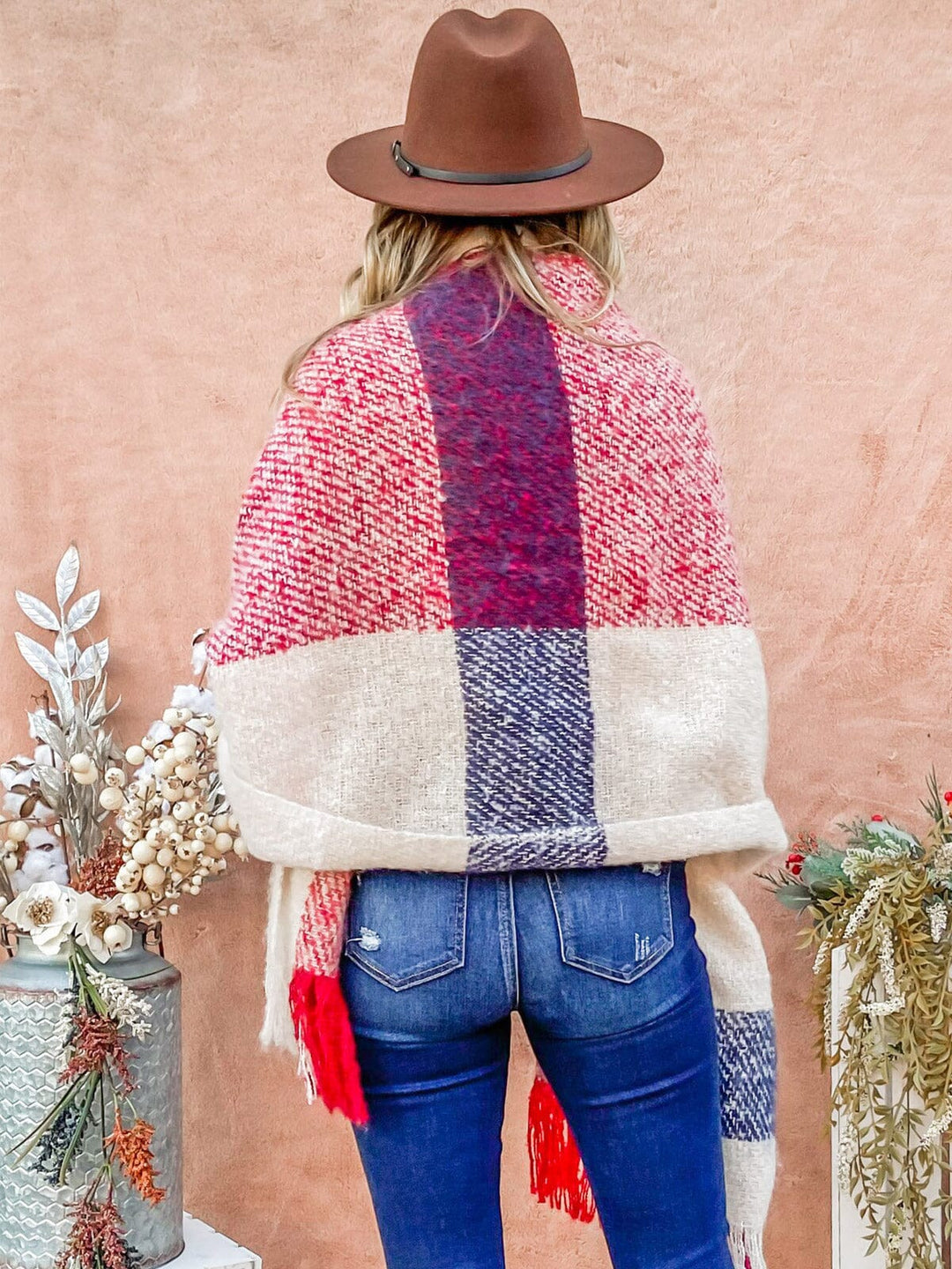 FASHION PLAID MULTI PURPOSE SCARVES SHAWL