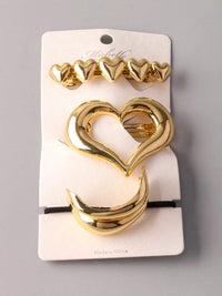 FASHION MULTI SCRUNCHIE & CLAW HAIR CLIPS 3 PCS SET