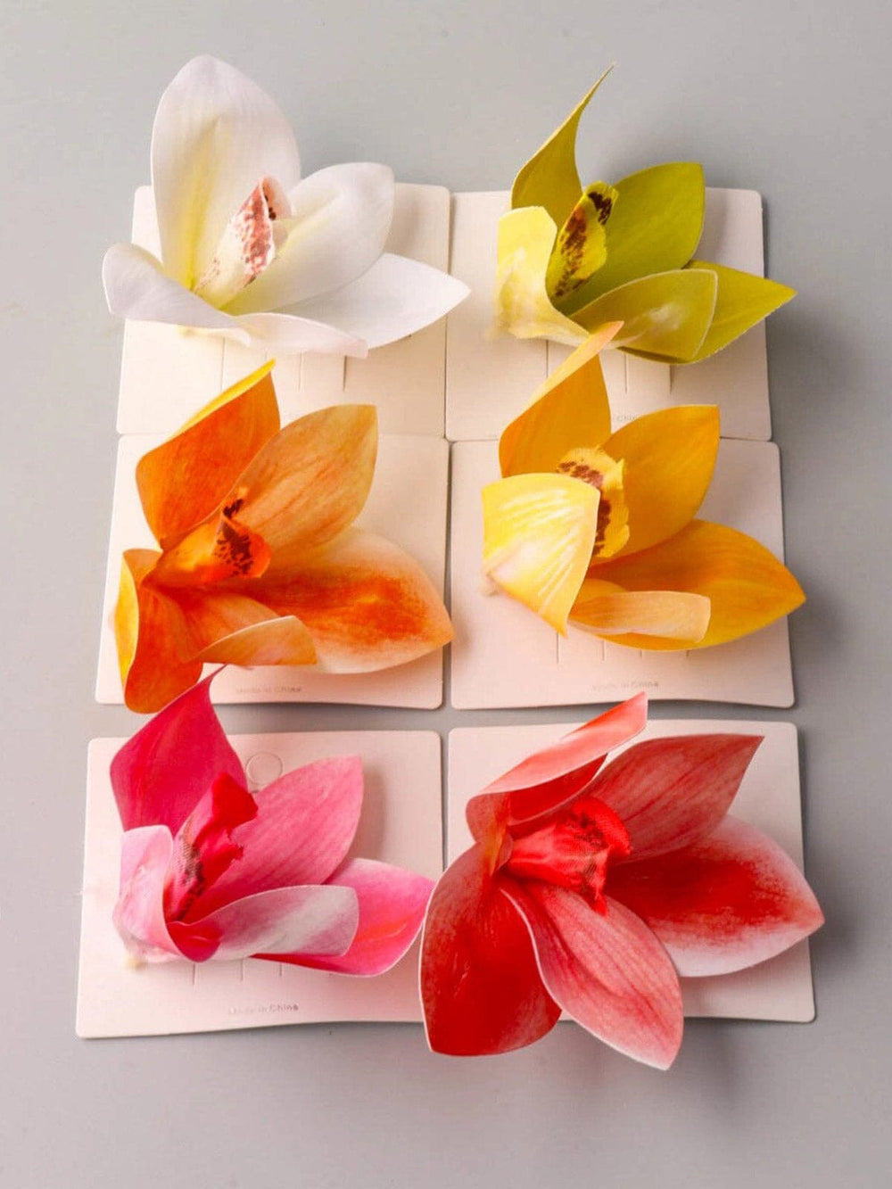 FASHION ASSORTED COLORS FLOWER HAIR CLIPS