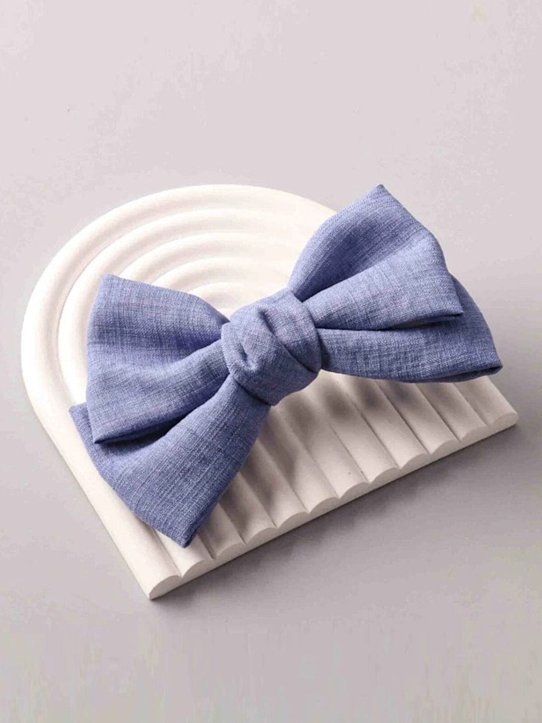 FASHION ASSORTED COLORS DENIM BOW HAIR CLIPS