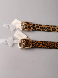 FASHION TWO TONE ANIMAL PRINT BUCKLE WAIST BELT