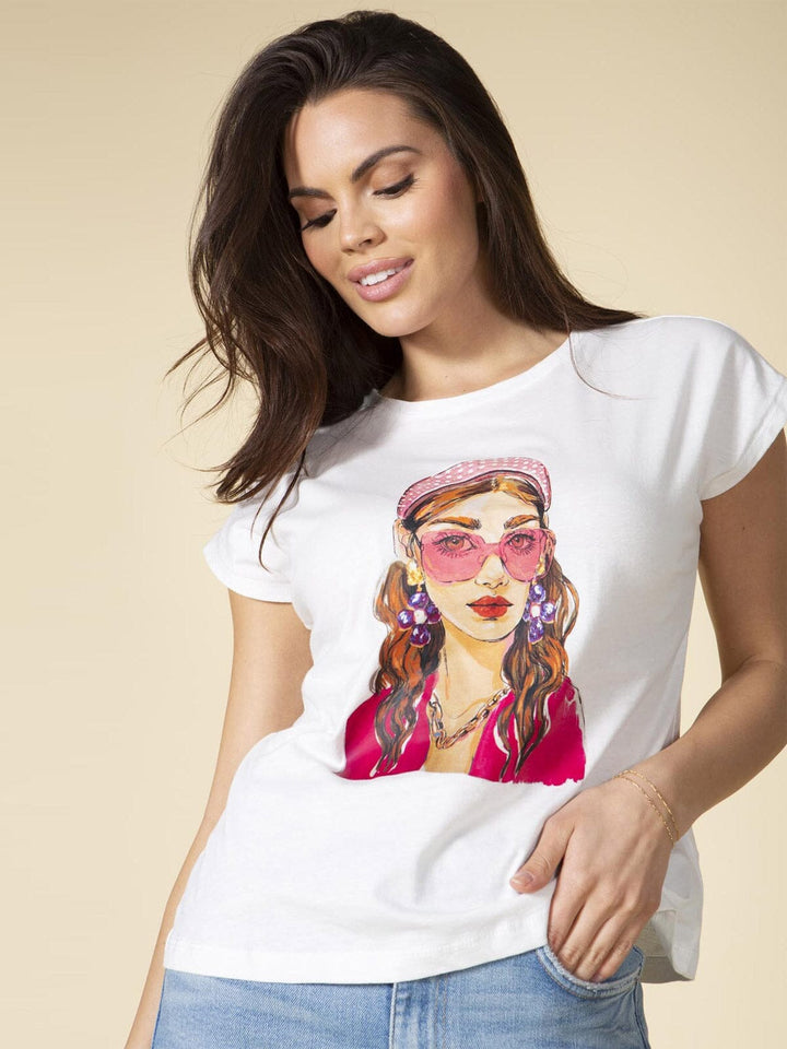 WOMEN'S SHORT SLEEVE GRAPHIC BASIC T-SHIRT