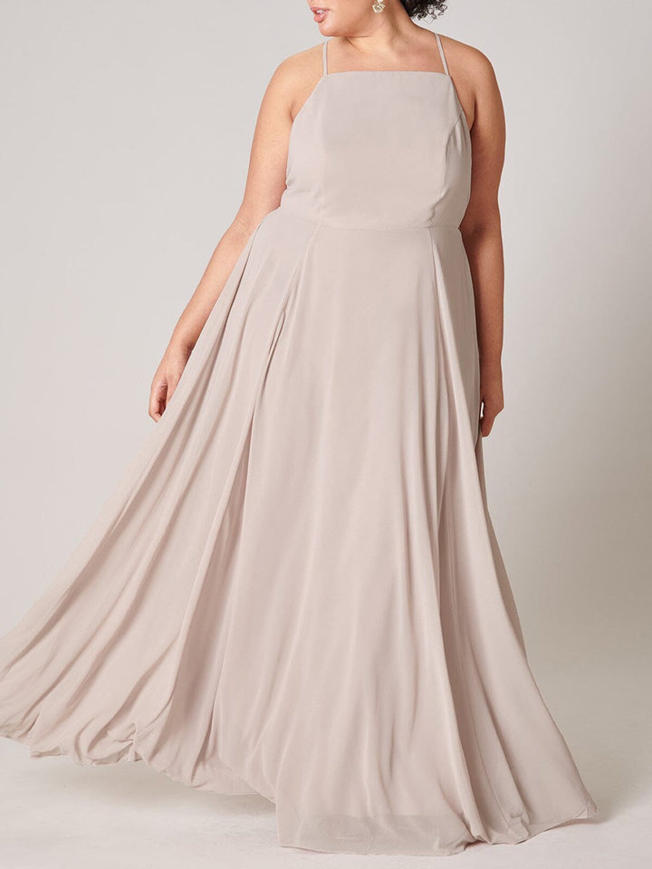 PLUS SIZE SLEEVELESS OPEN BACK MAXI DRESS