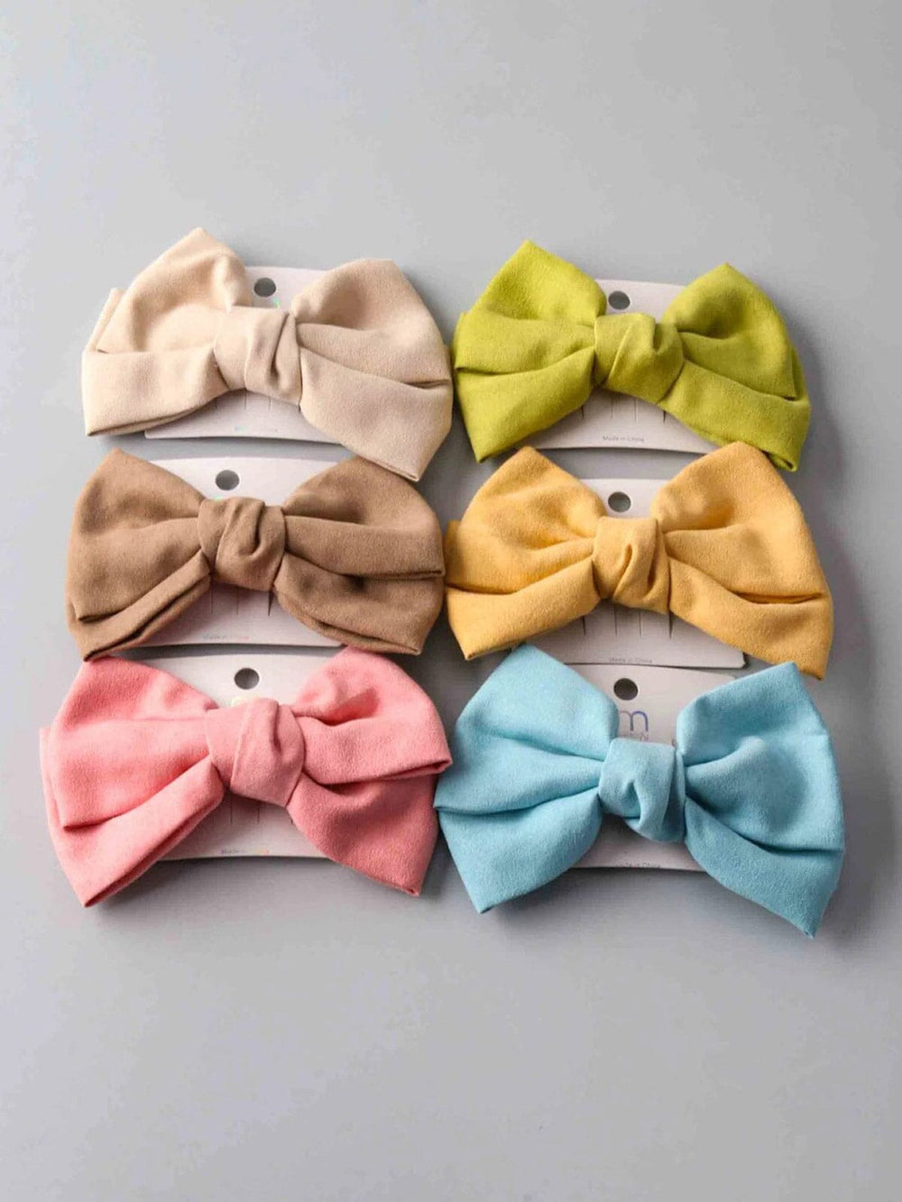 FASHION ASSORTED COLORS BOW HAIR CLIPS