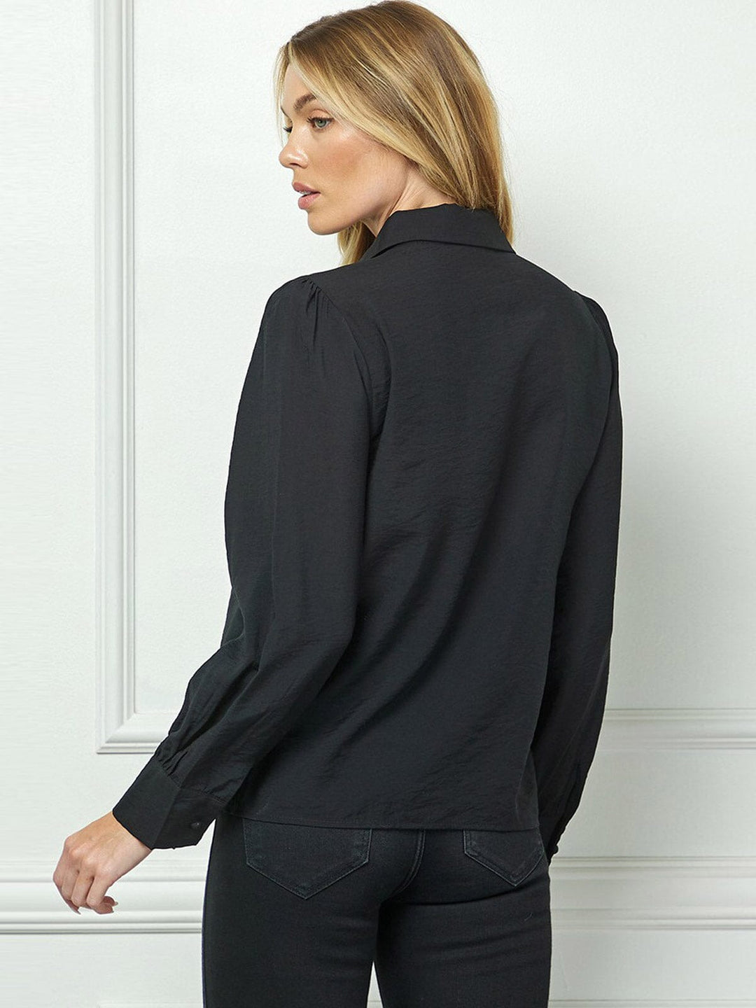 WOMEN'S LONG SLEEVE BUTTON UP BLOUSE TOP