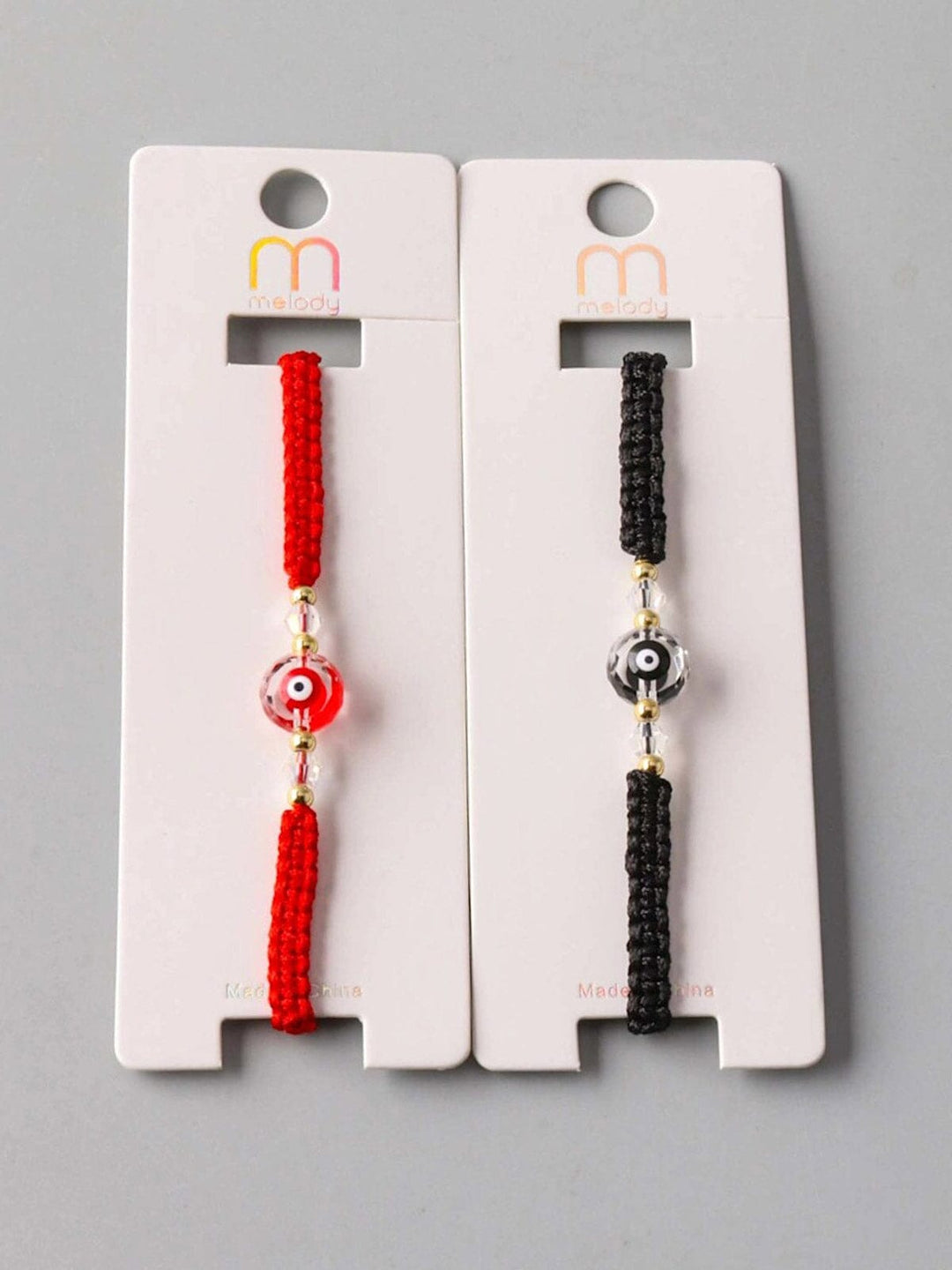 FASHION ASSORTED COLORS EVIL EYE PENDANT BRACELET
