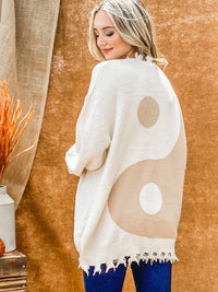 WOMEN'S LONG SLEEVE TRIM DETAILED COLORBLOCK PULLOVER SWEATER