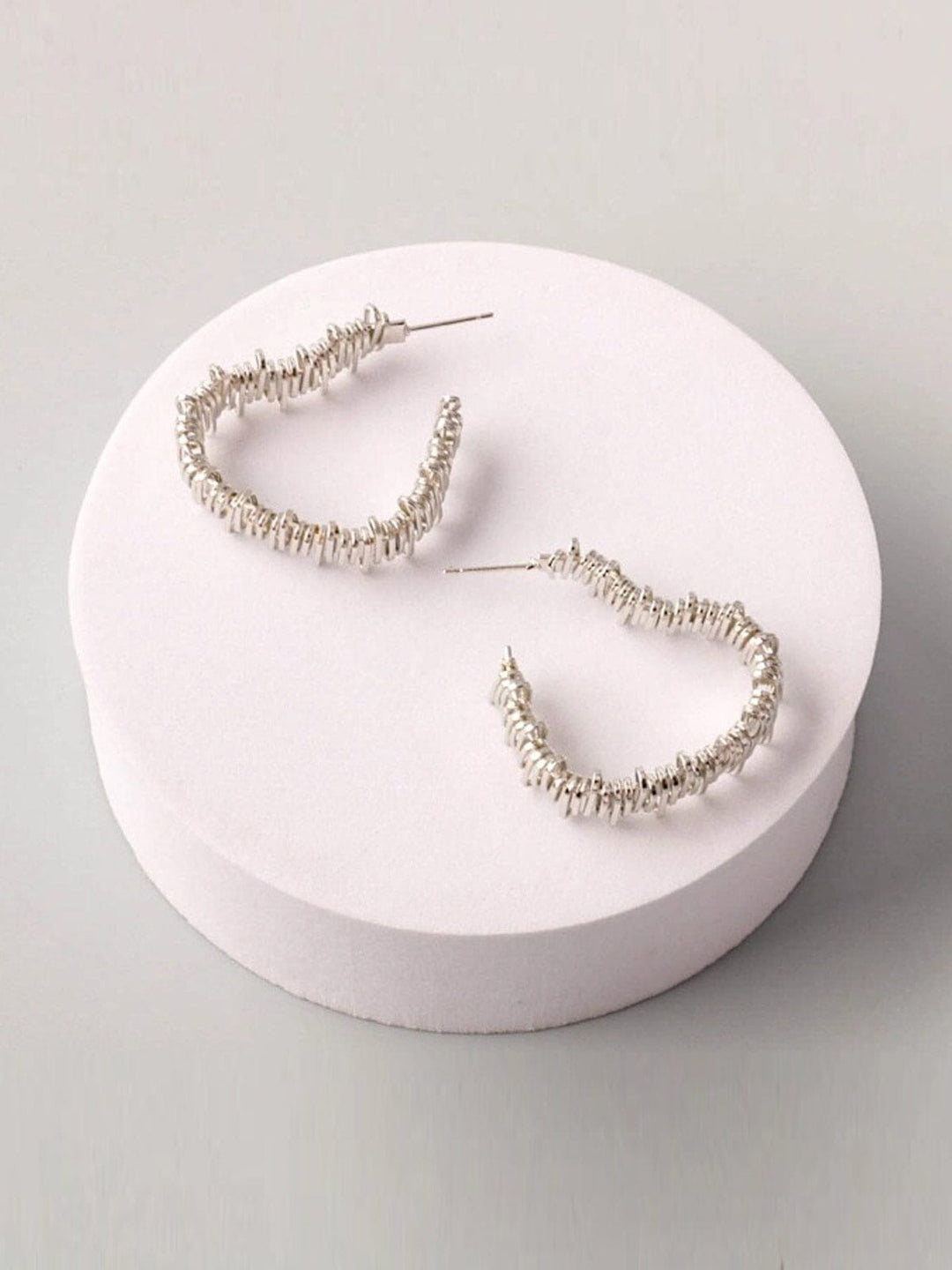 FASHION GOLD & SILVER HEART EARRINGS