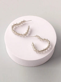 FASHION GOLD & SILVER HEART EARRINGS