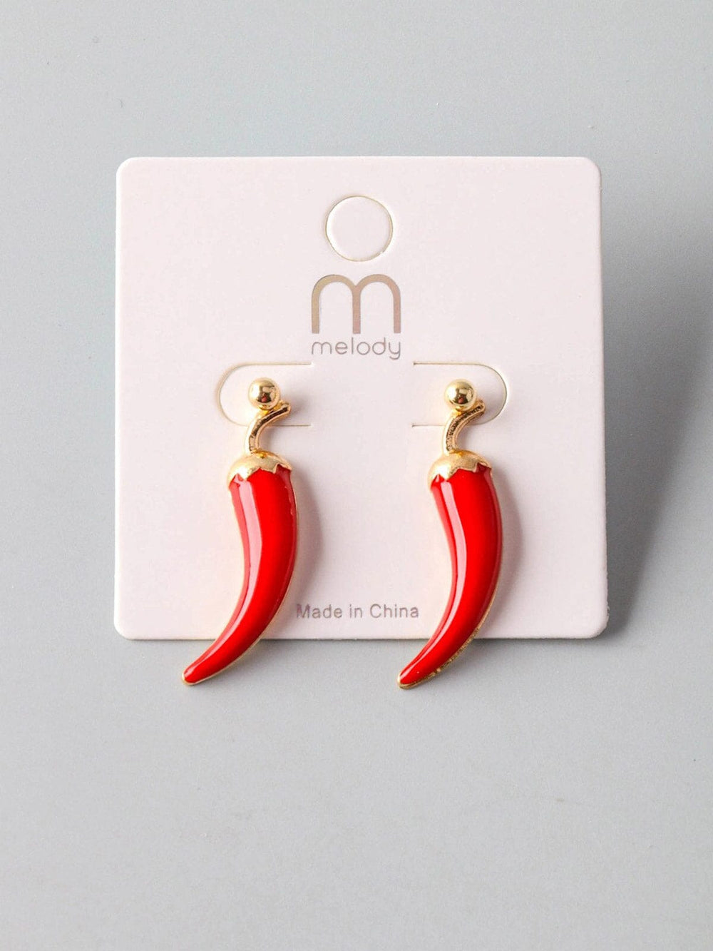 FASHION RED CHILLI PEPPERS EARRINGS