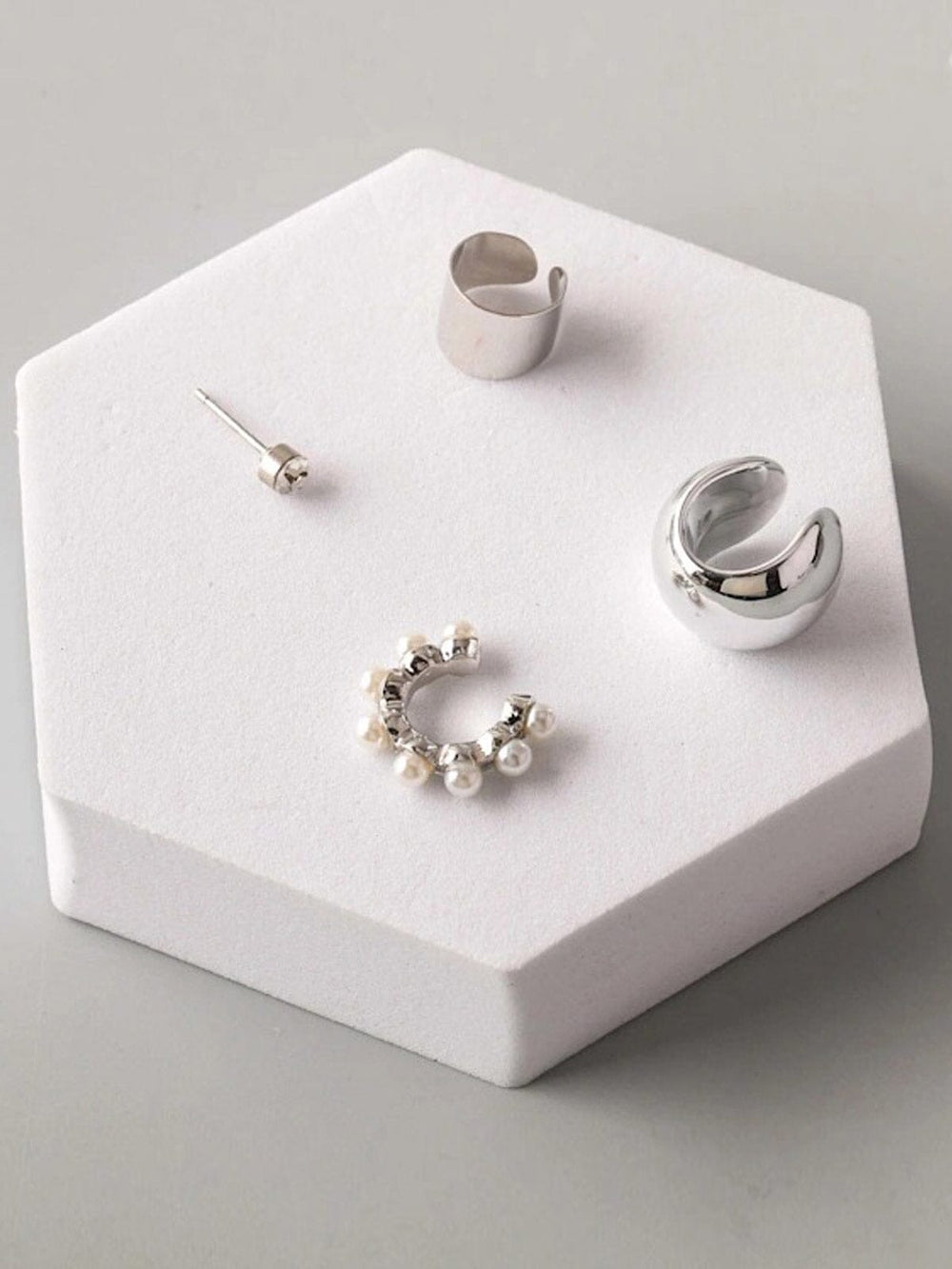 FASHION GOLD & SILVER MULTI PENDANTS EARRINGS