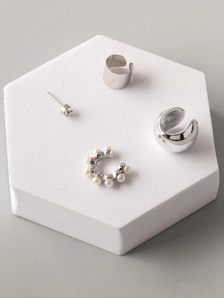 FASHION GOLD & SILVER MULTI PENDANTS EARRINGS