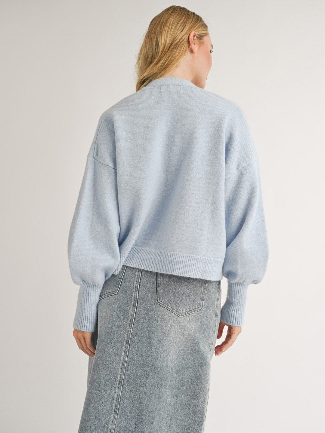 WOMEN'S LONG SLEEVE BUTTON UP CARDIGAN SWEATER