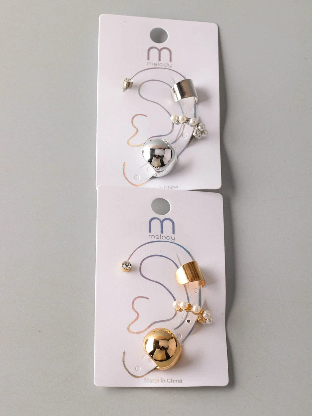 FASHION GOLD & SILVER MULTI PENDANTS EARRINGS