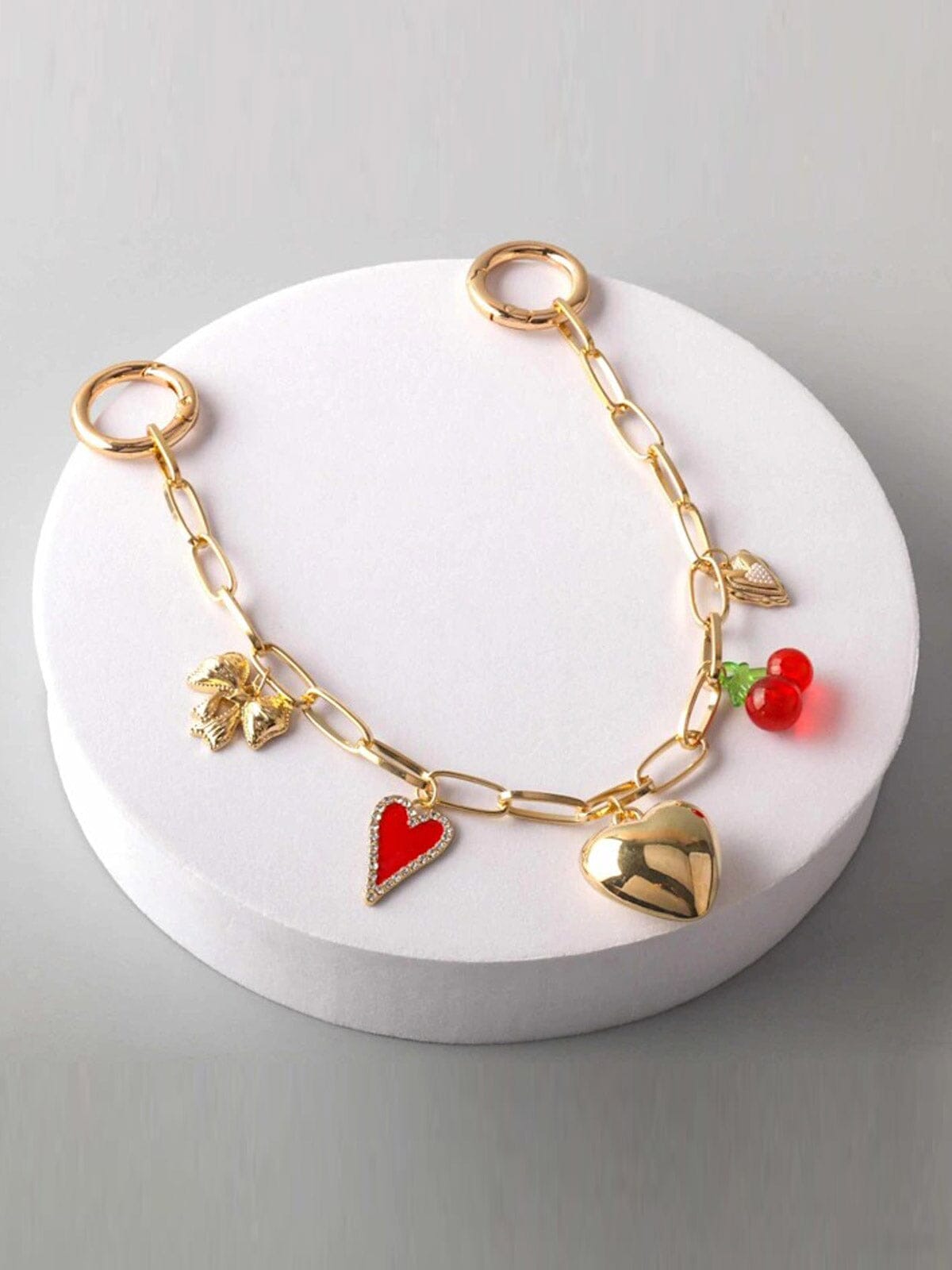 FASHION CHAIN MULTI PENDANTS BAG CHARM