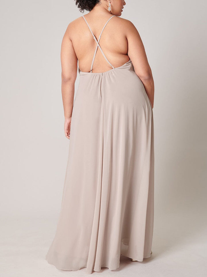 PLUS SIZE SLEEVELESS OPEN BACK MAXI DRESS
