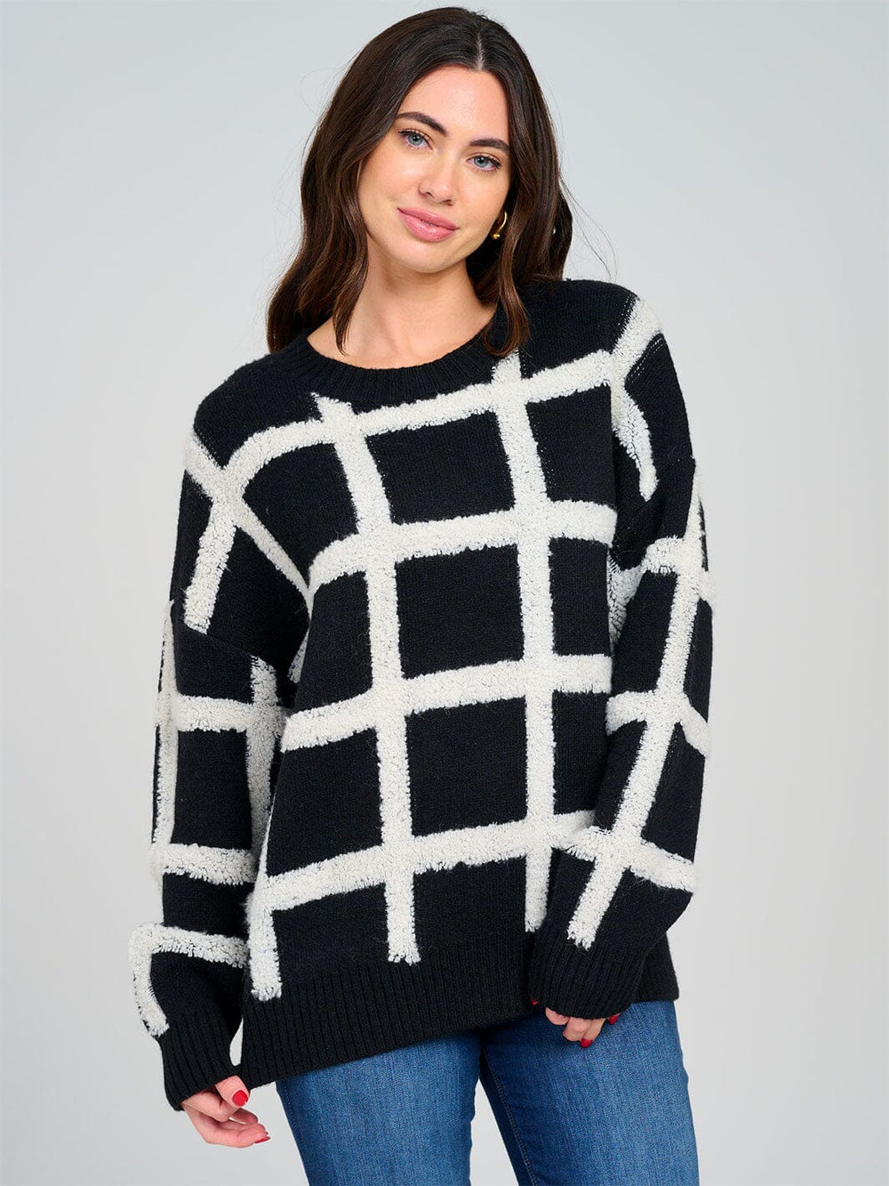 WOMEN'S LONG SLEEVE COLORBLOCK PULLOVER SWEATER