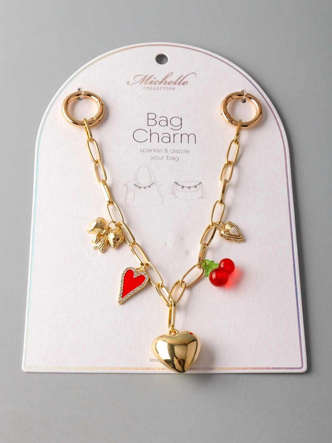 FASHION CHAIN MULTI PENDANTS BAG CHARM