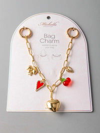 FASHION CHAIN MULTI PENDANTS BAG CHARM
