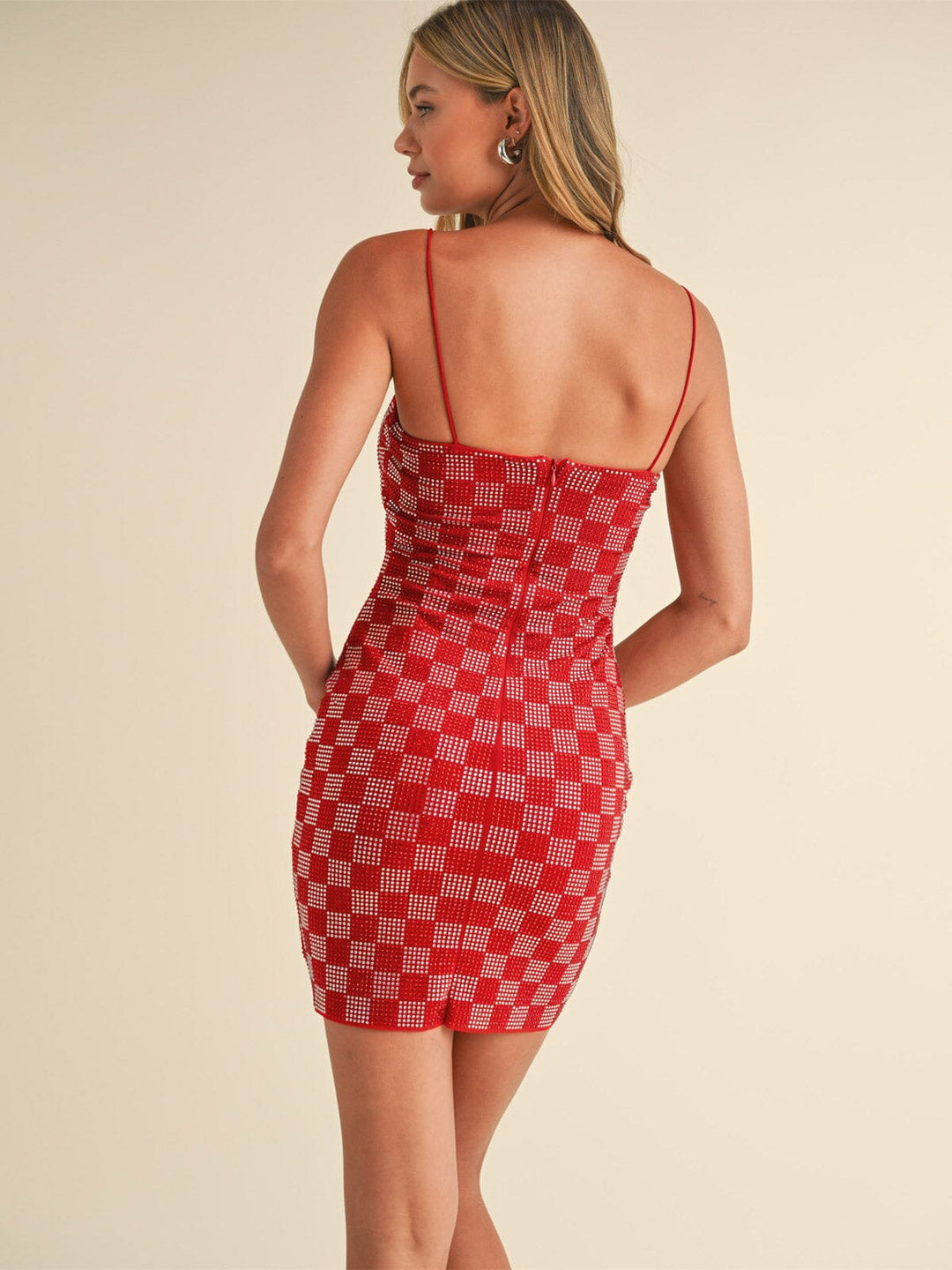 WOMEN'S SLEEVELESS BODYCON SEQUINS MINI DRESS