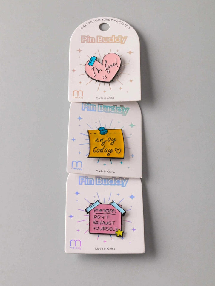 ASSORTED COLORS PENDANT BUTTON PINS