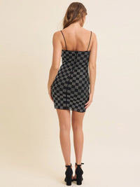 WOMEN'S SLEEVELESS BODYCON SEQUINS MINI DRESS