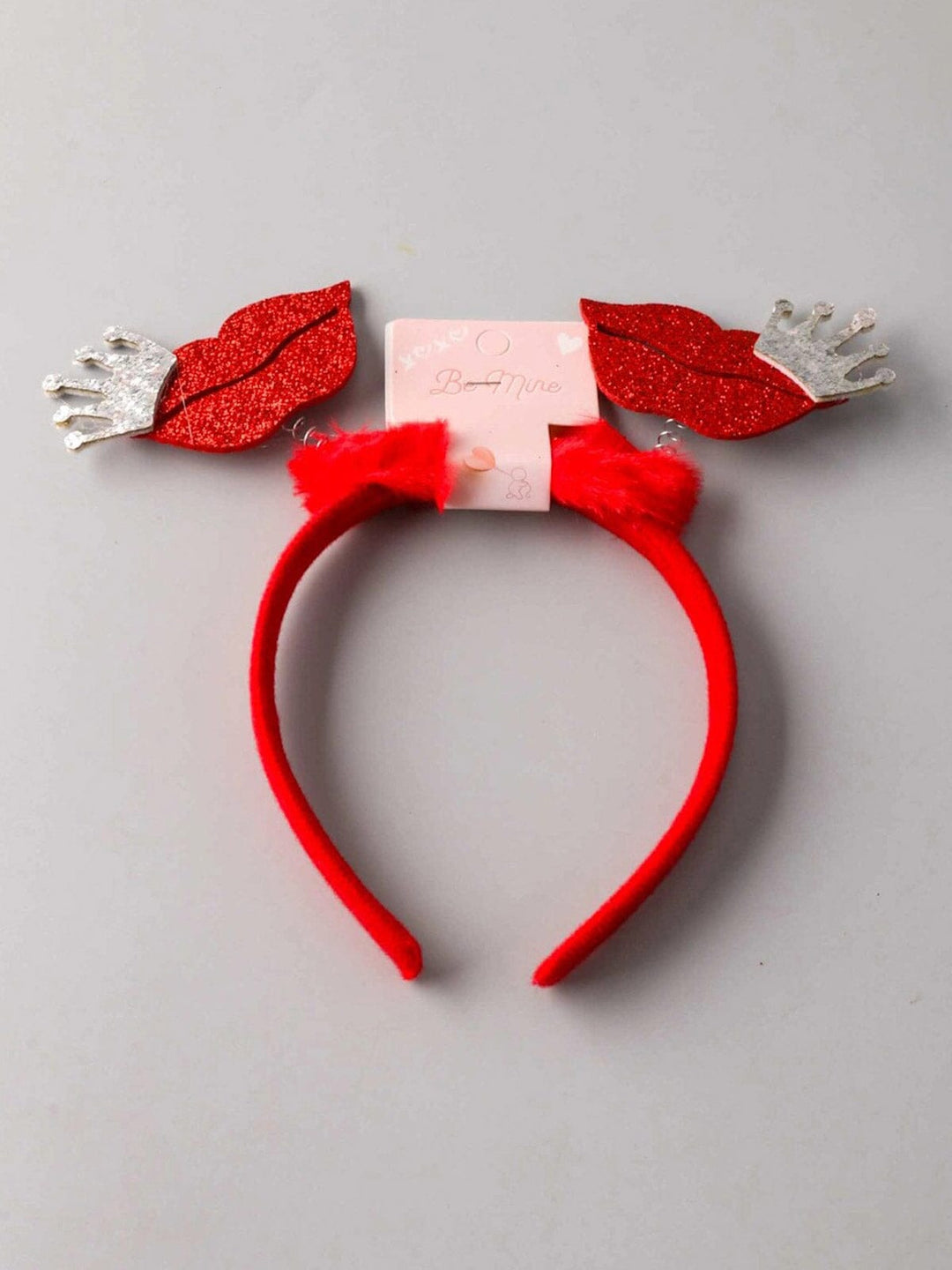 FASHION RED CROWN KISS HEADBAND