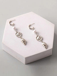 FASHION GOLD & SILVER SEA LIFE HANGING EARRINGS