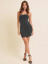 WOMEN'S SLEEVELESS BODYCON SEQUINS MINI DRESS