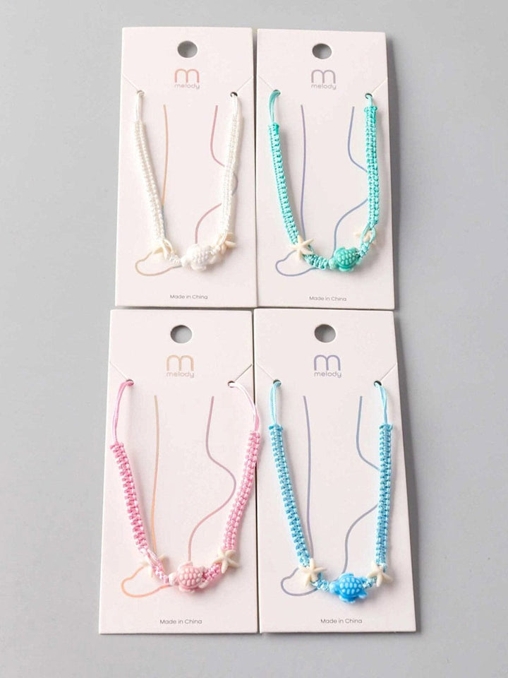 FASHION ASSORTED COLORS SEA TURTLES CHARMS ANKLET