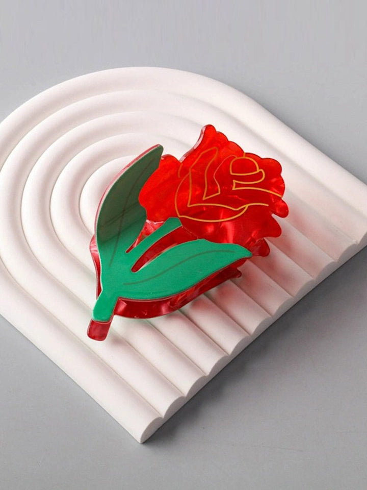 FASHION ROSE HAIR CLAW CLIPS