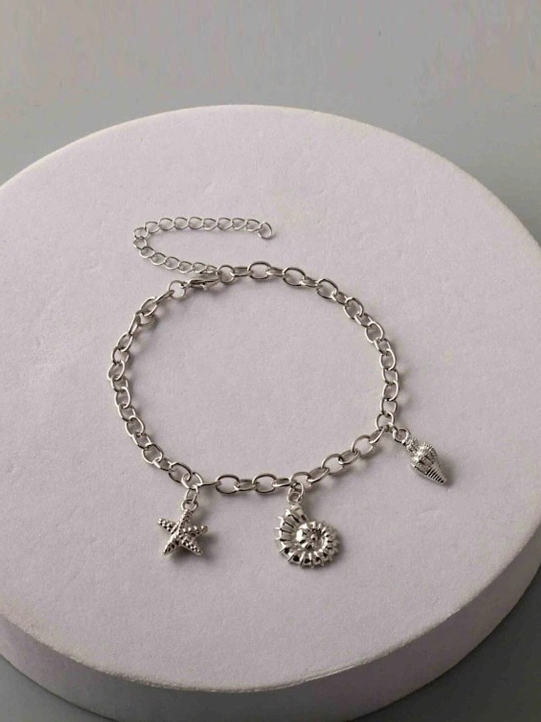 FASHION GOLD & SILVER SEA CHARMS ANKLET