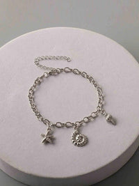 FASHION GOLD & SILVER SEA CHARMS ANKLET