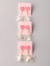 FASHION ASSORTED PENDANT HEART EARRINGS