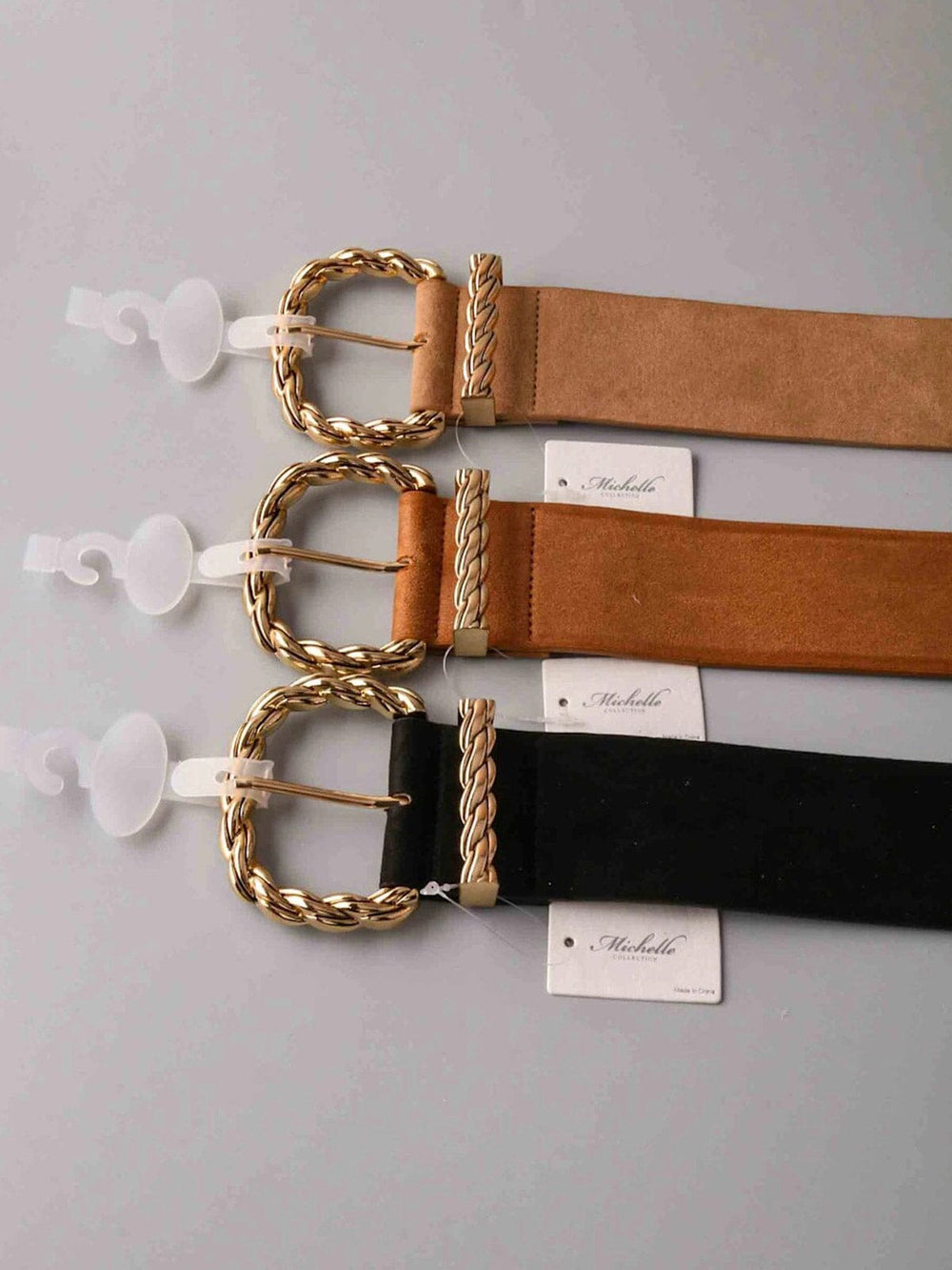 FASHION ASSORTED COLORS BUCKLE WAIST BELT