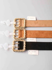 FASHION ASSORTED COLORS BUCKLE WAIST BELT