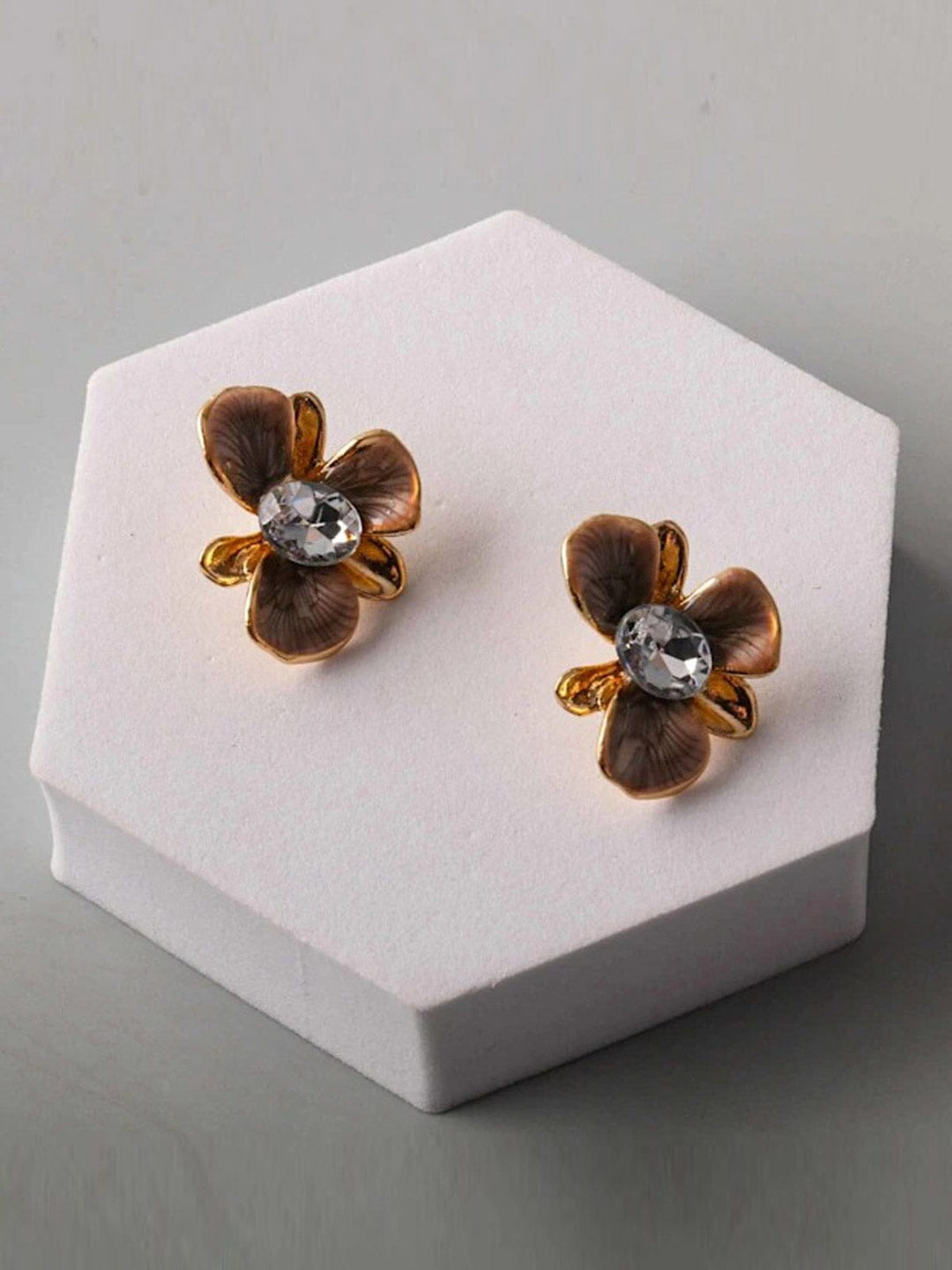 FASHION ASSORTED COLORS FLOWER EARRINGS
