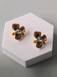 FASHION ASSORTED COLORS FLOWER EARRINGS