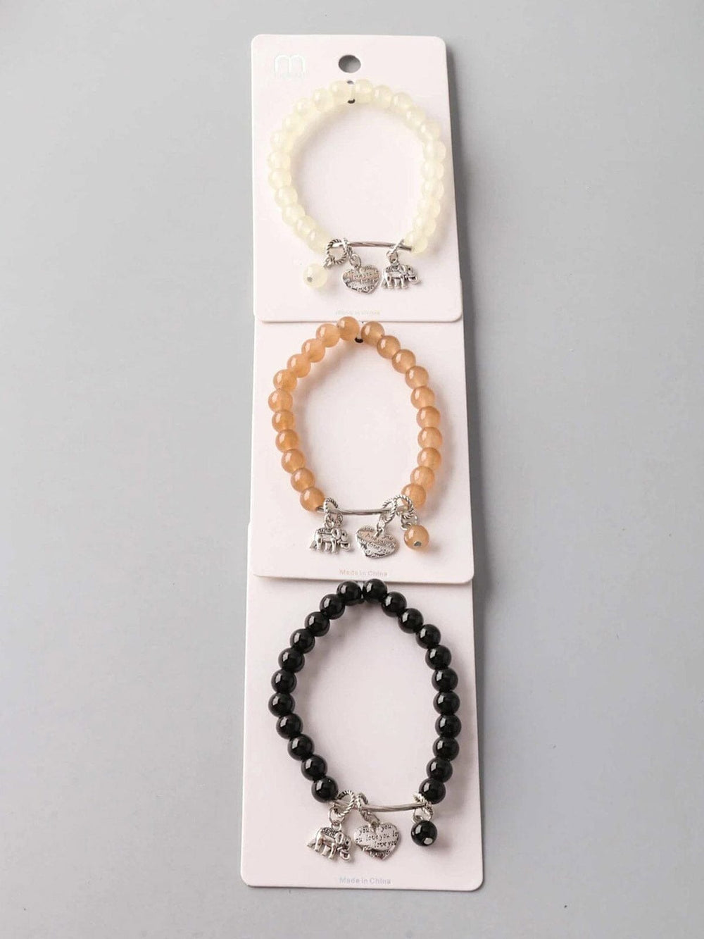 FASHION ASSORTED COLORS PENDANT PEARL BRACELET